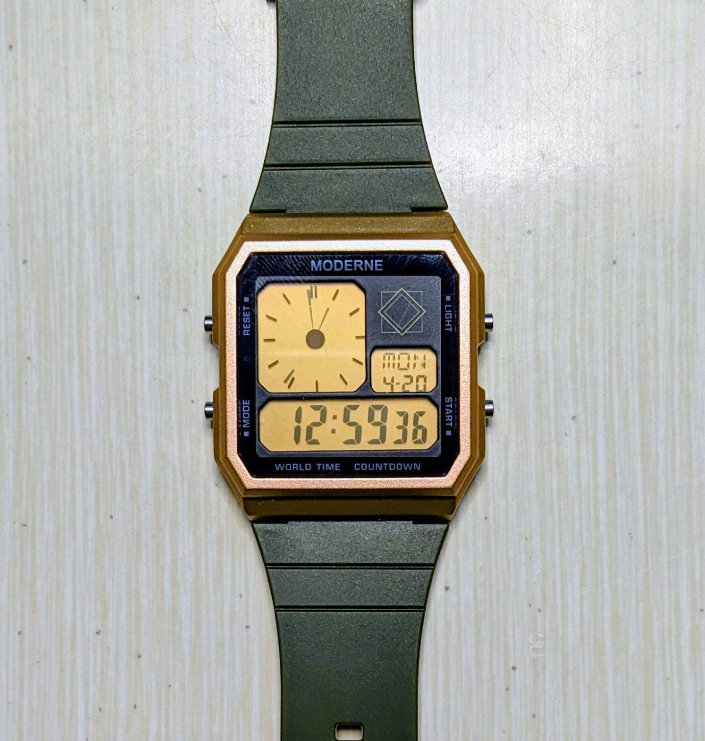 The Moderne — Olive Green / Rose Gold